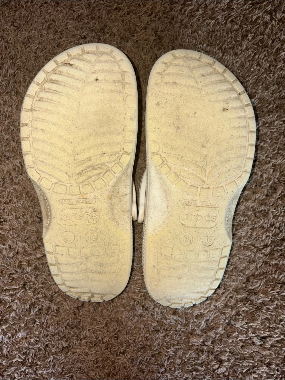 Women’s/Men’s White Casual Crocs Shoes M-8 W-10